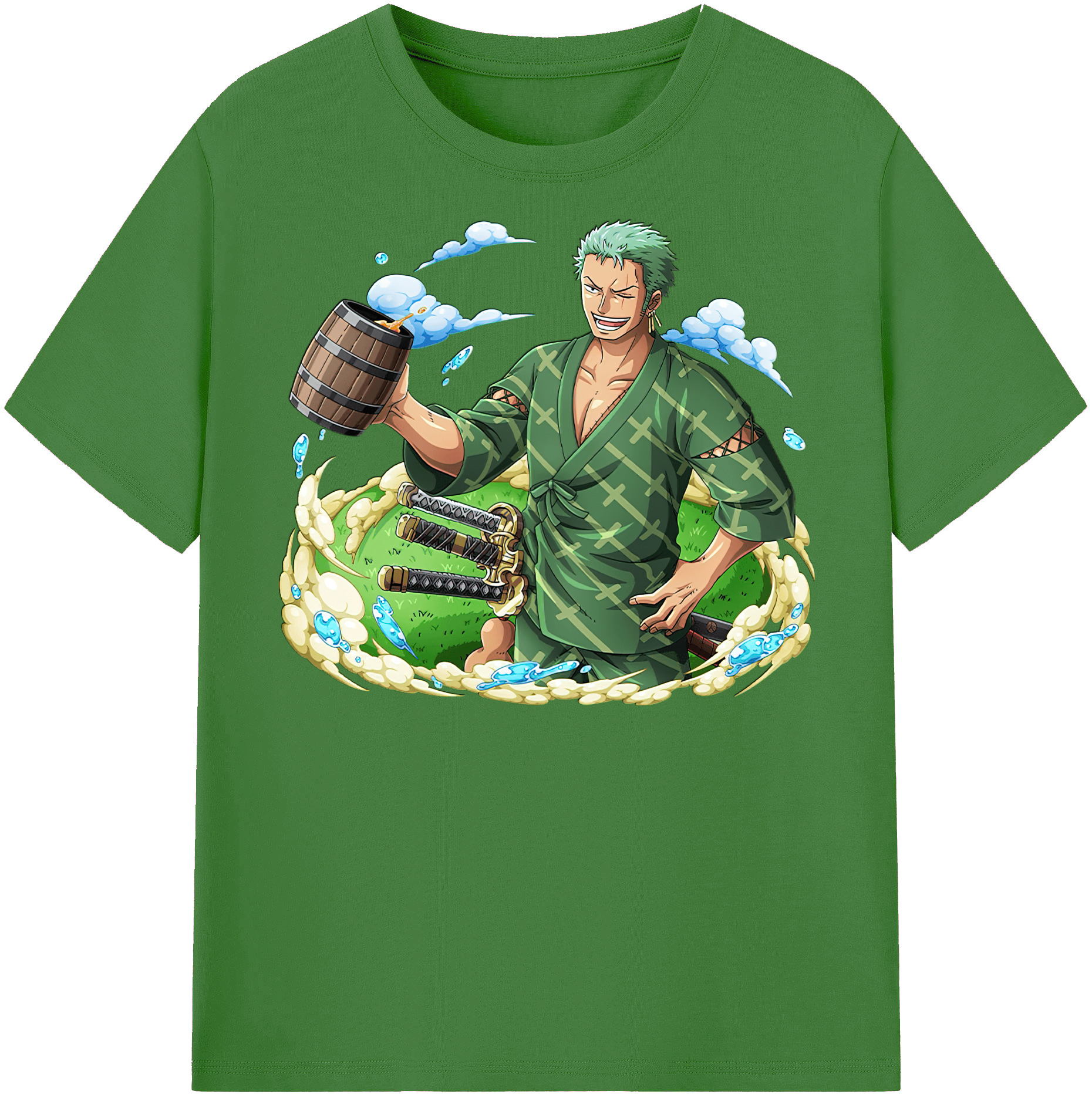 ワンピース ロロノア・ゾロ ONE PIECE Roronoa Zoro レディースカジュアルプリントTシャツ（綿100％）